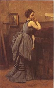 Jean Baptiste Camille  Corot Woman in Blue (mk05)